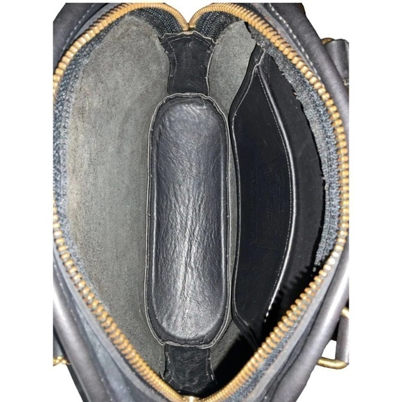 COACH VINTAGE Petit Pelham Zip BLACK LEATHER DOMED BAG 9959 Made In USA - Picture 13 of 16